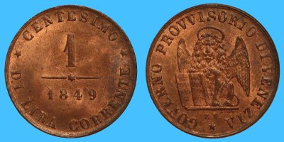 1 Centesimo 1849 Governo Provvisorio di Venezia